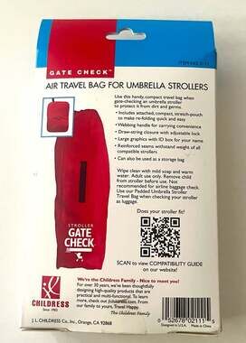 J.L. Childress Gate Check Air Travel Bag for Umbrella Strollers Item 2111